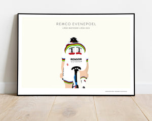 Remco Evenepoel, Liege-Bastogne-Liege 2023 - Limited Edition Print