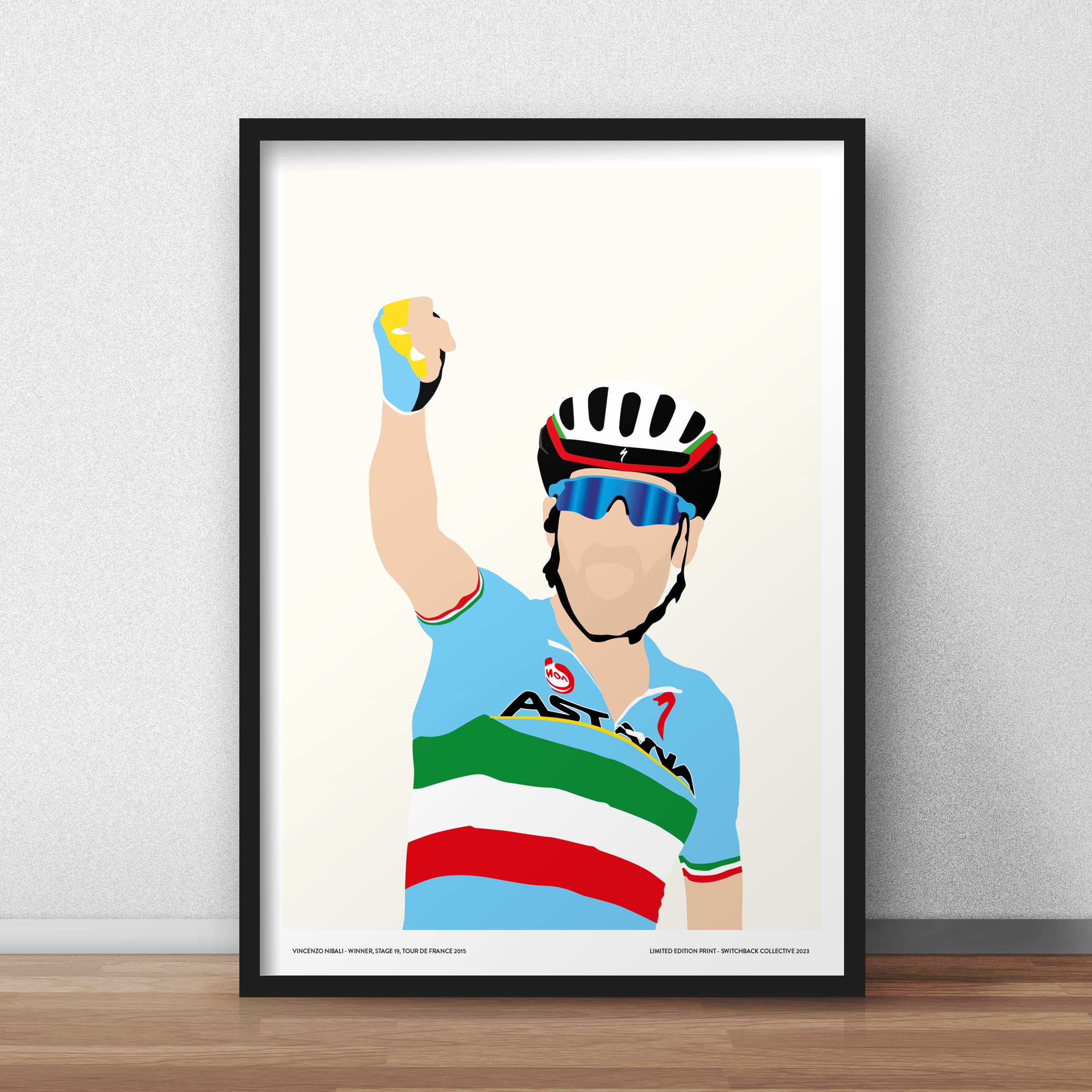 Vincenzo Nibali - Winning Stage 19, Tour de France 2015 - Limited Edition Print