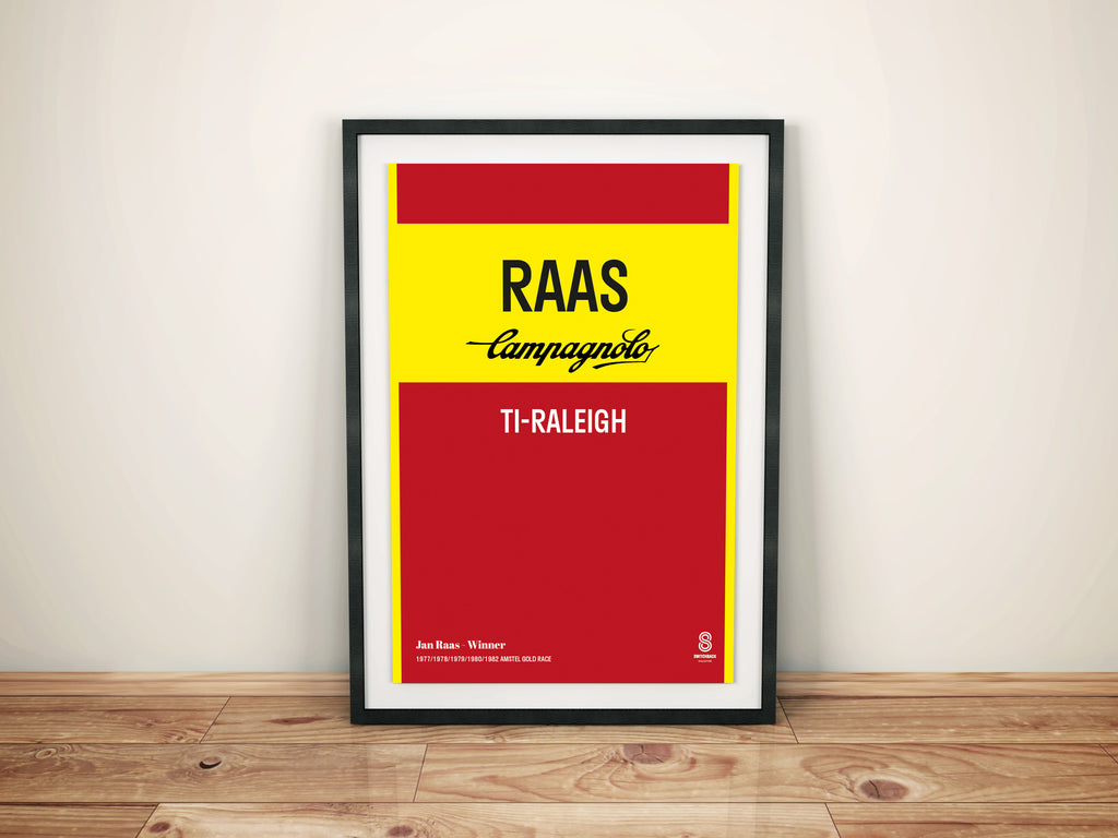 Jan Raas TI Raleigh - Vintage cycling team print
