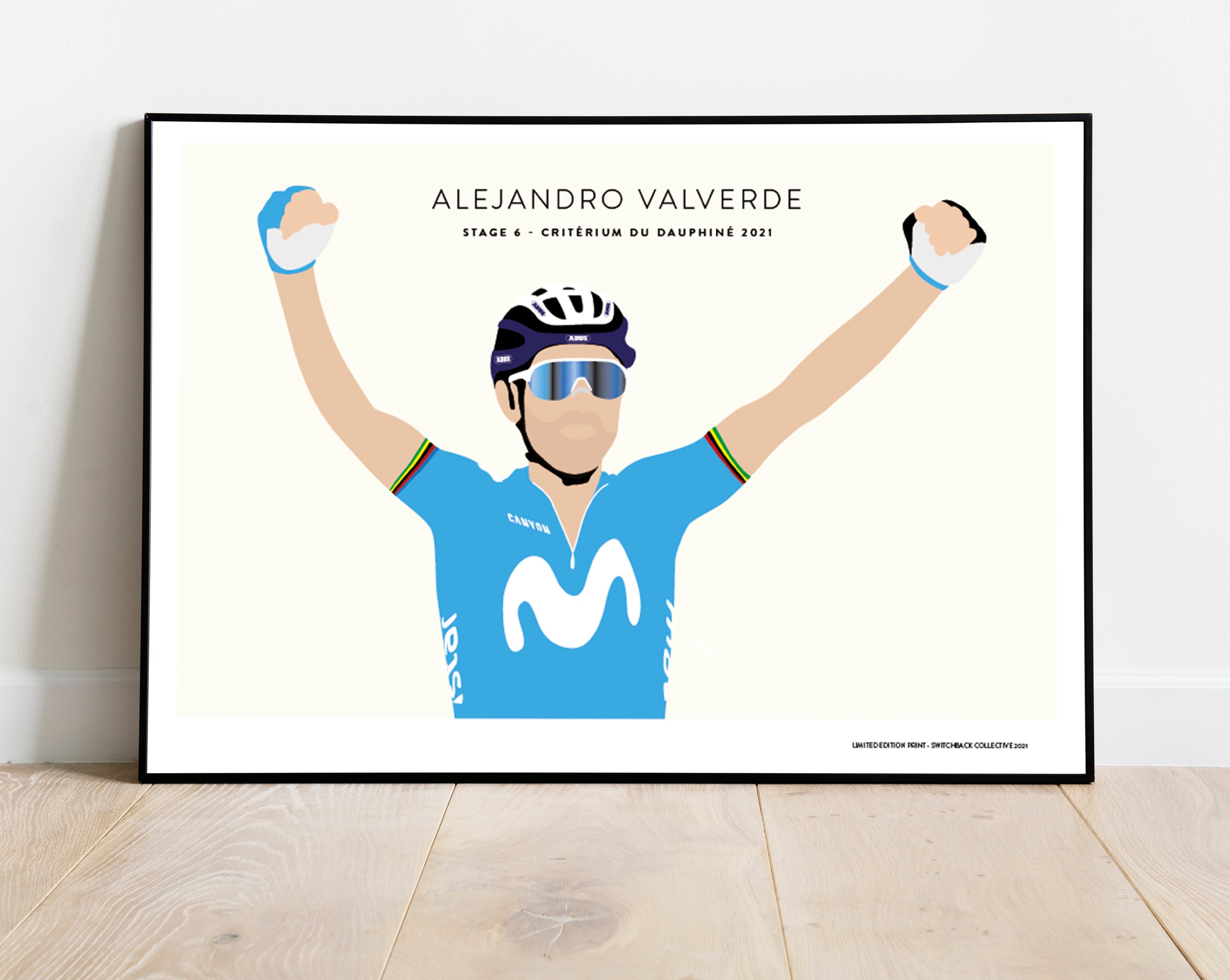 Alejandro Valverde, Critérium du Dauphiné 2021 - Limited Edition Print