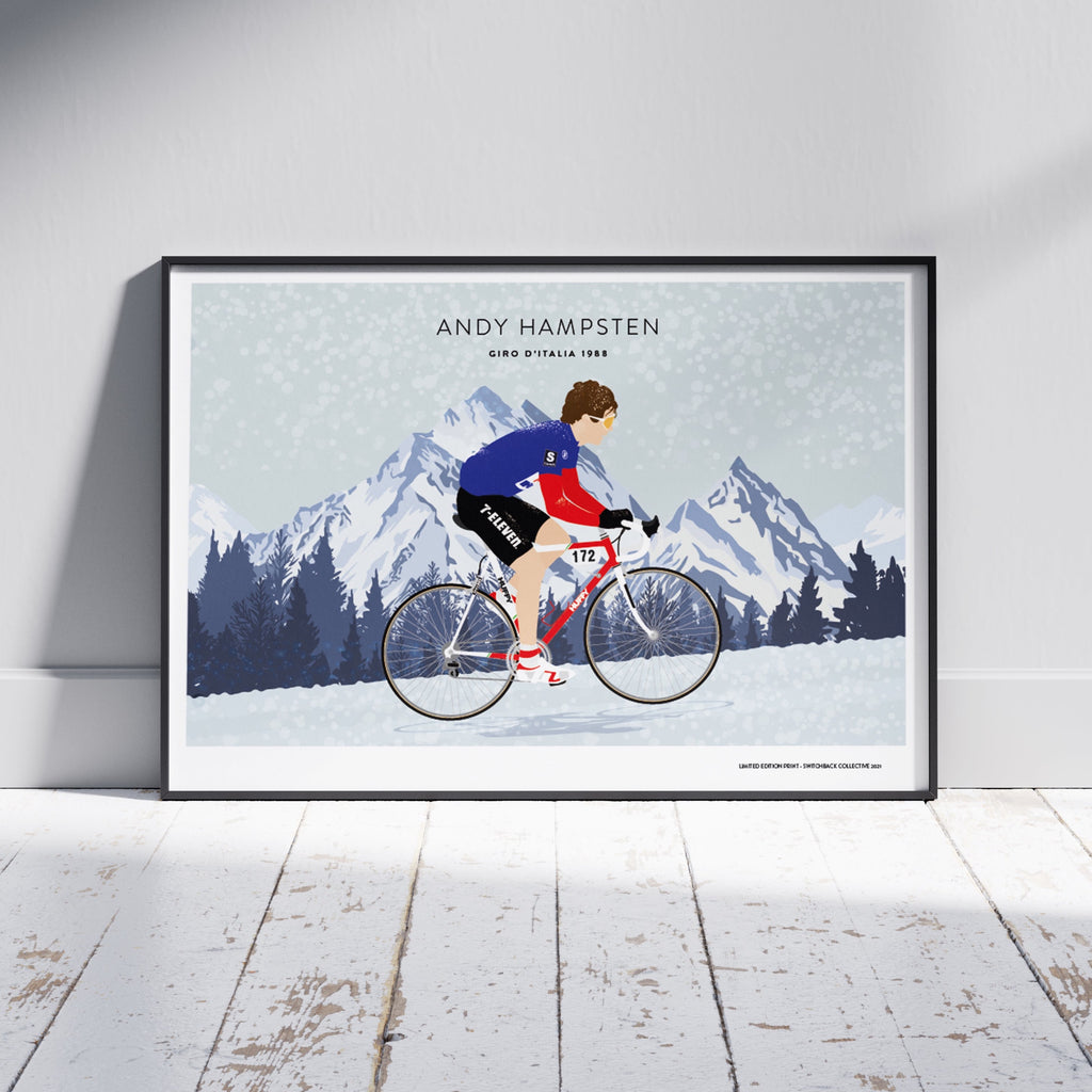 The Hour Record: Filippo Ganna, Cycling Art Print