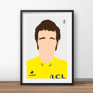 Bradley Wiggins Portrait - Yellow Jersey Print
