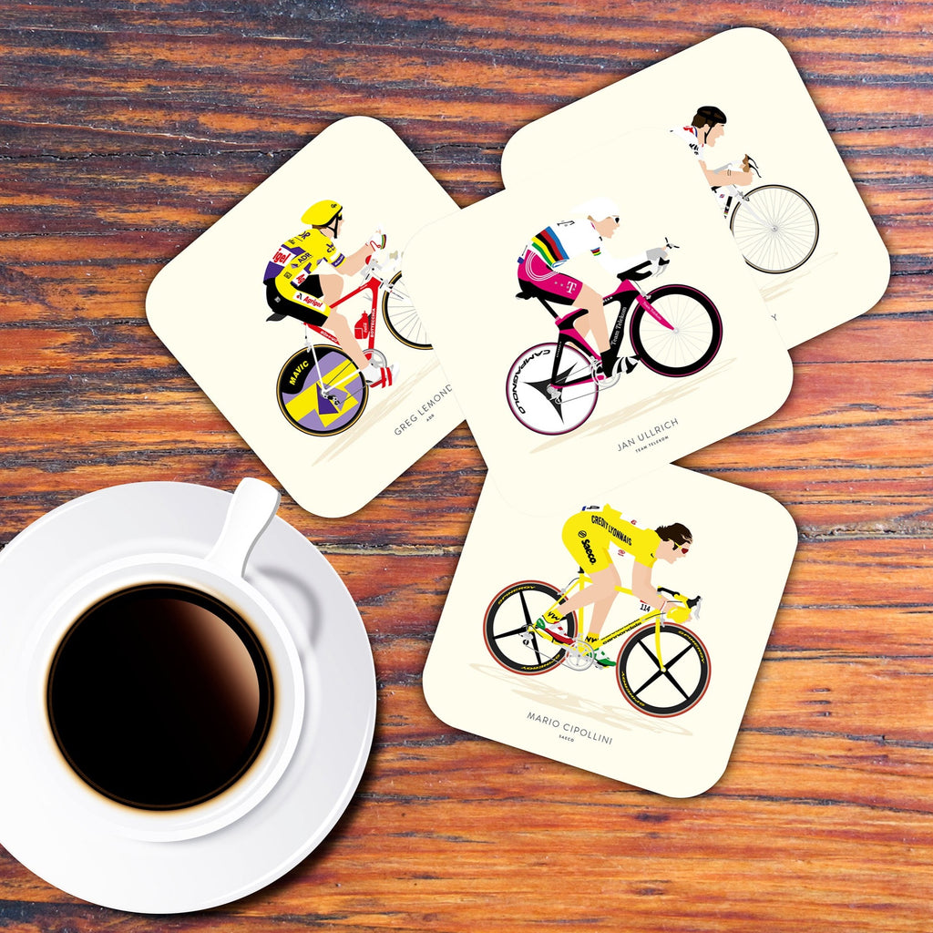 Coasters, LeMond, Ullrich, Cipollini and Kelly - Limited Stock