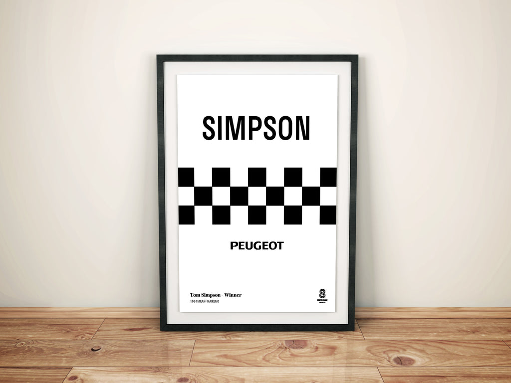 Tom Simpson Peugeot - Vintage cycling team print