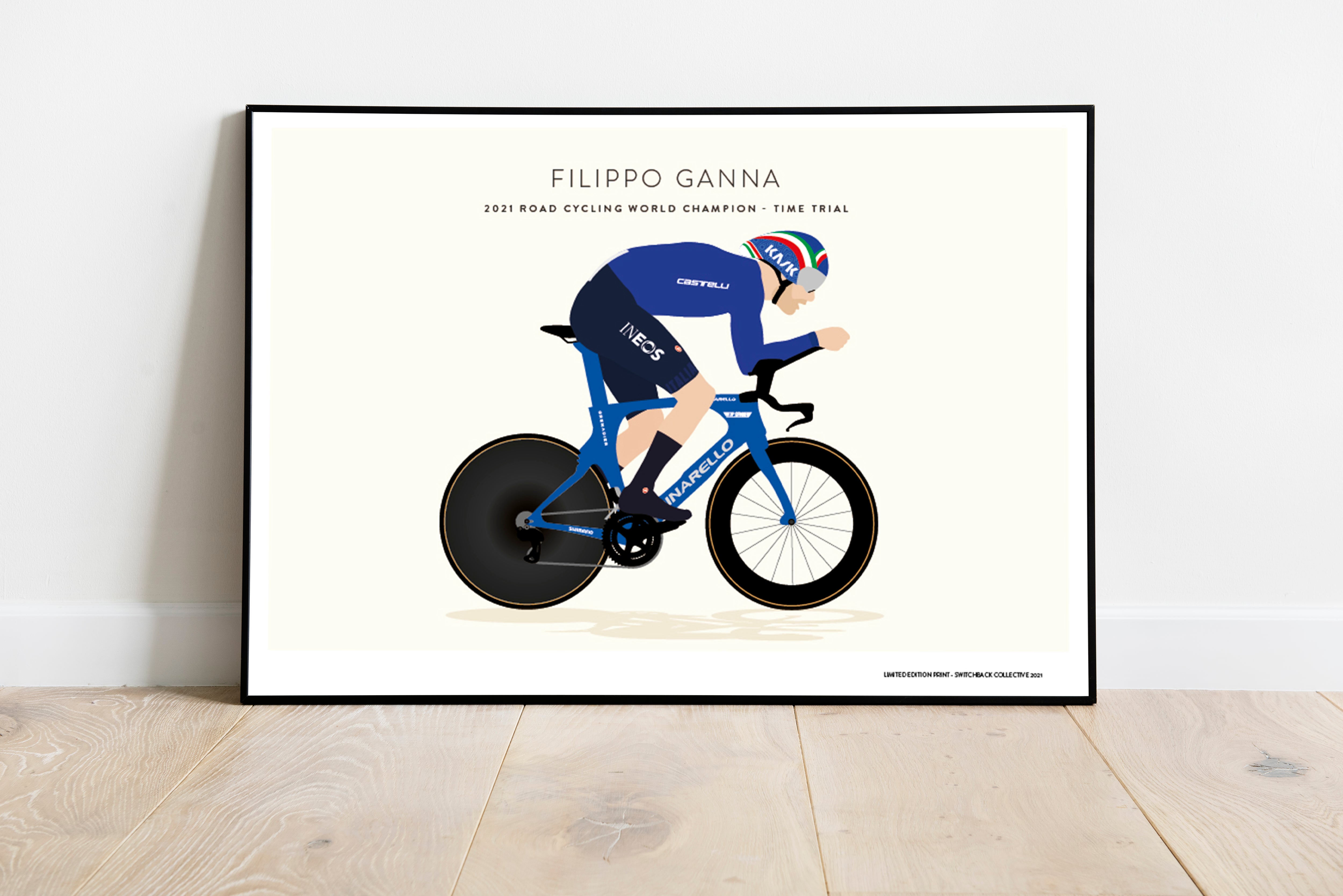 Filippo Ganna 2021 World Champion - Limited Edition Print