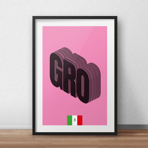 Giro d'Italia Typographic - Giro d'Italia print
