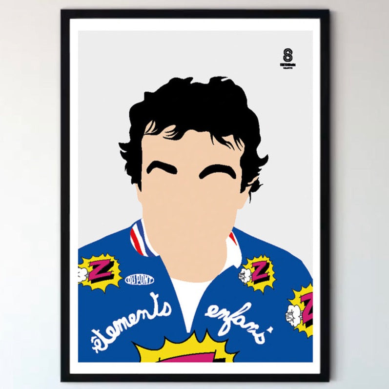 Gilbert Duclos-Lassalle, Z-Team - Paris-Roubaix 1992 Portrait Print