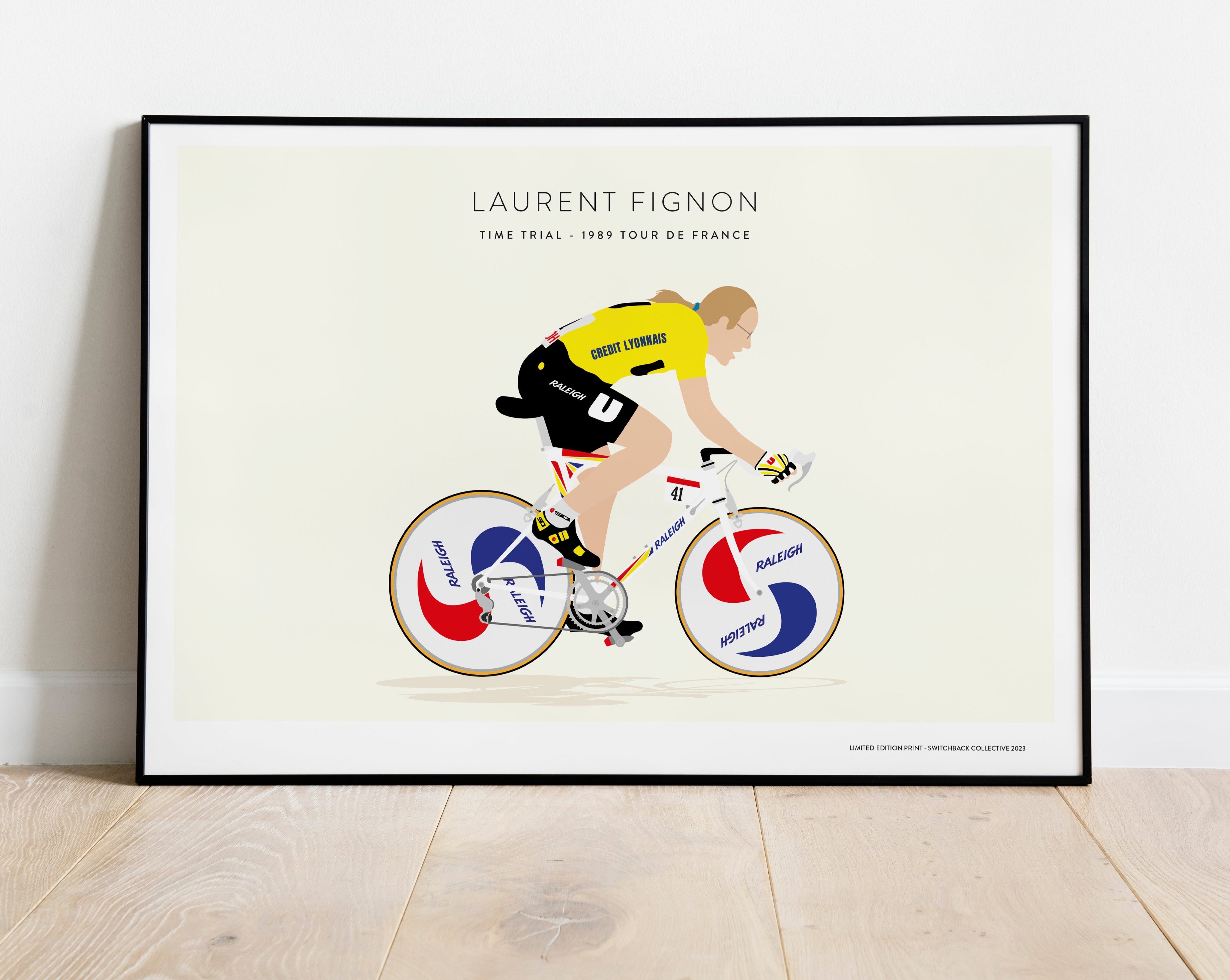 Laurent Fignon, Time Trial, 1989 Tour De France - Limited Edition Print