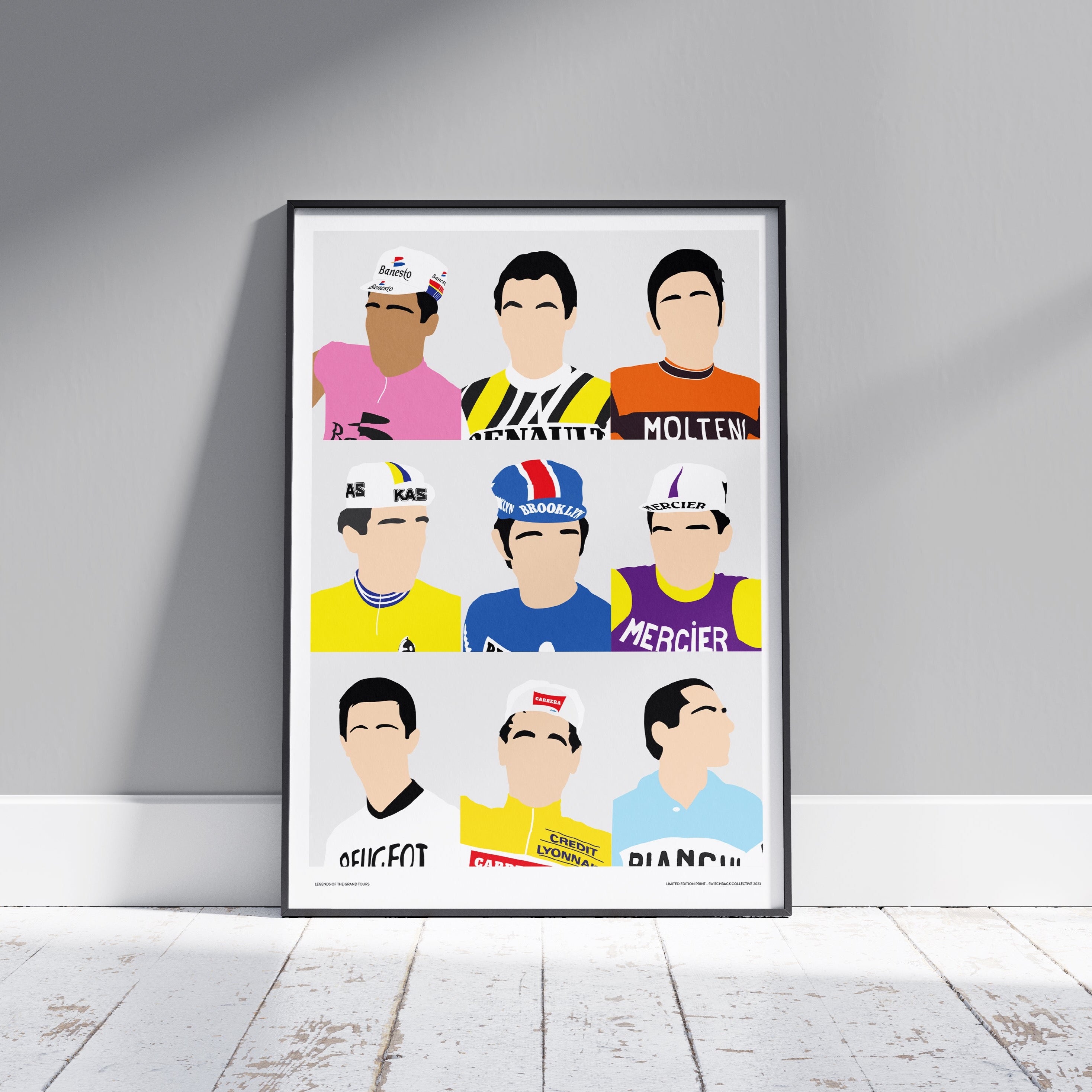 Legends of the Cycling World - Portrait Print