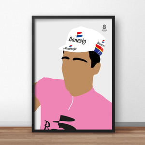 Miguel Indurain Portrait - Banesto Giro d'Italia Print