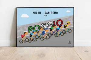 Battle of the Poggio - Milan San Remo - Cycling Print