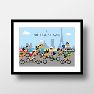 Road to Paris - Tour De France Collection print