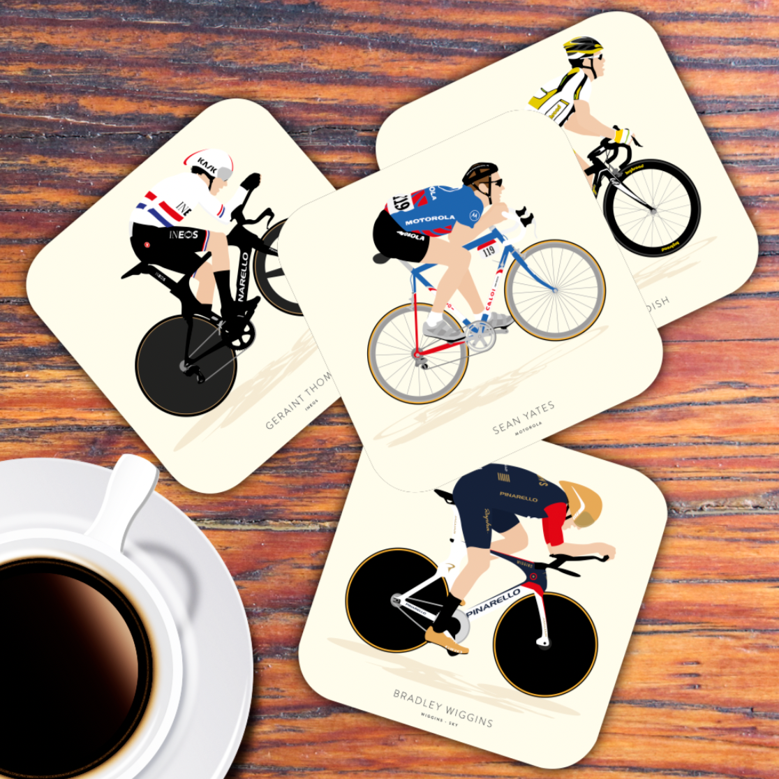 Drinks Coasters, Wiggins, Thomas, Yates and Cavendish - Limited Stock