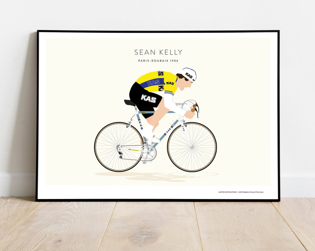 Sean Kelly, Paris-Roubaix 1986 - Limited Edition Print
