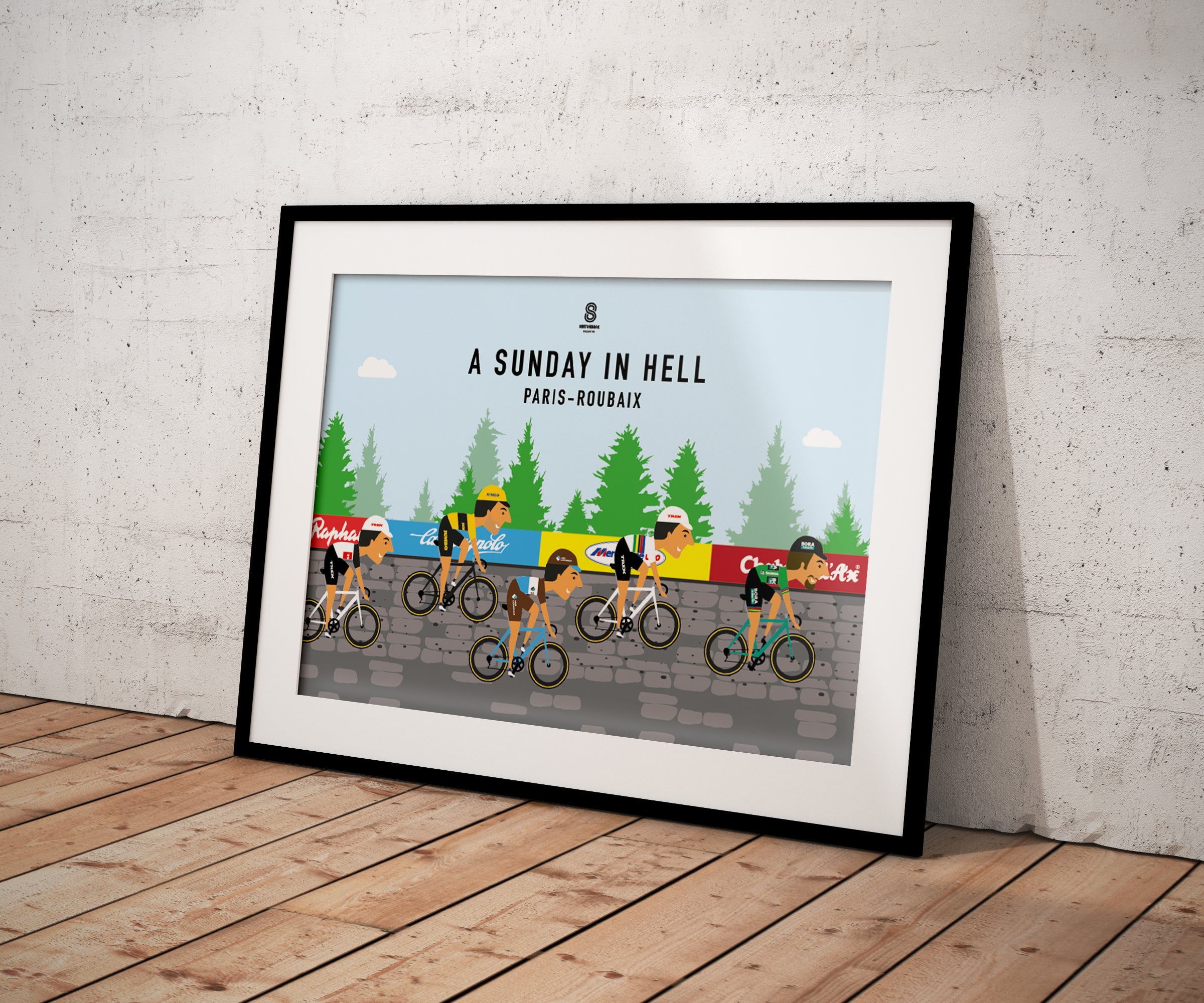 Paris Roubaix Peloton 'A Sunday in Hell' - Cycling Print