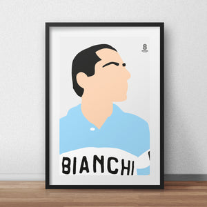 Fausto Coppi Portrait - The Early Days Print