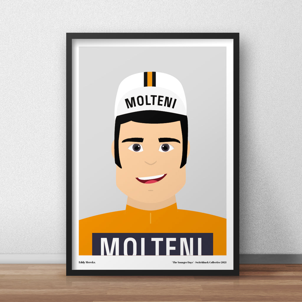Eddy Merckx Character Portrait - Molteni Print