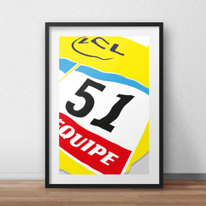51 Yellow Jersey ‘Lucky for some’ - Tour De France Collection print