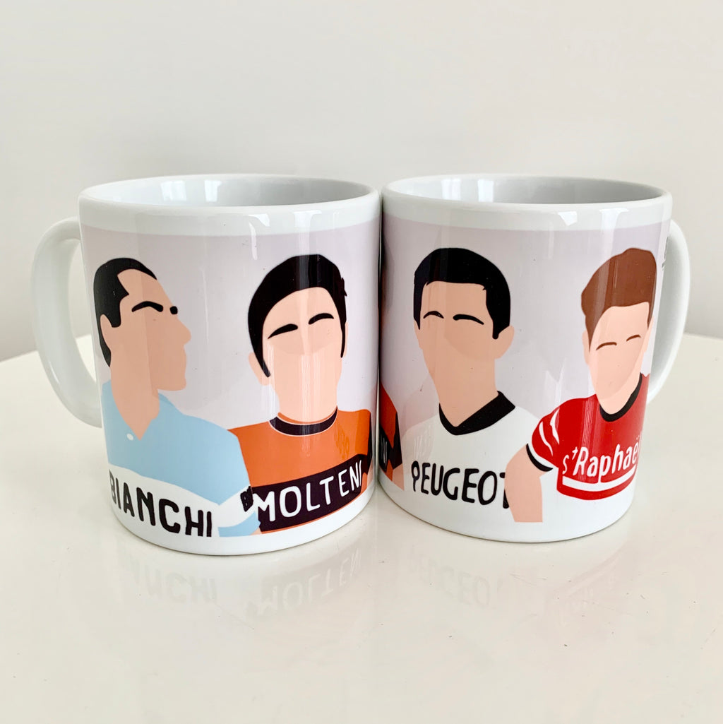 The Legends, Coppi, Merckx, Simpson and Anquetil Mug