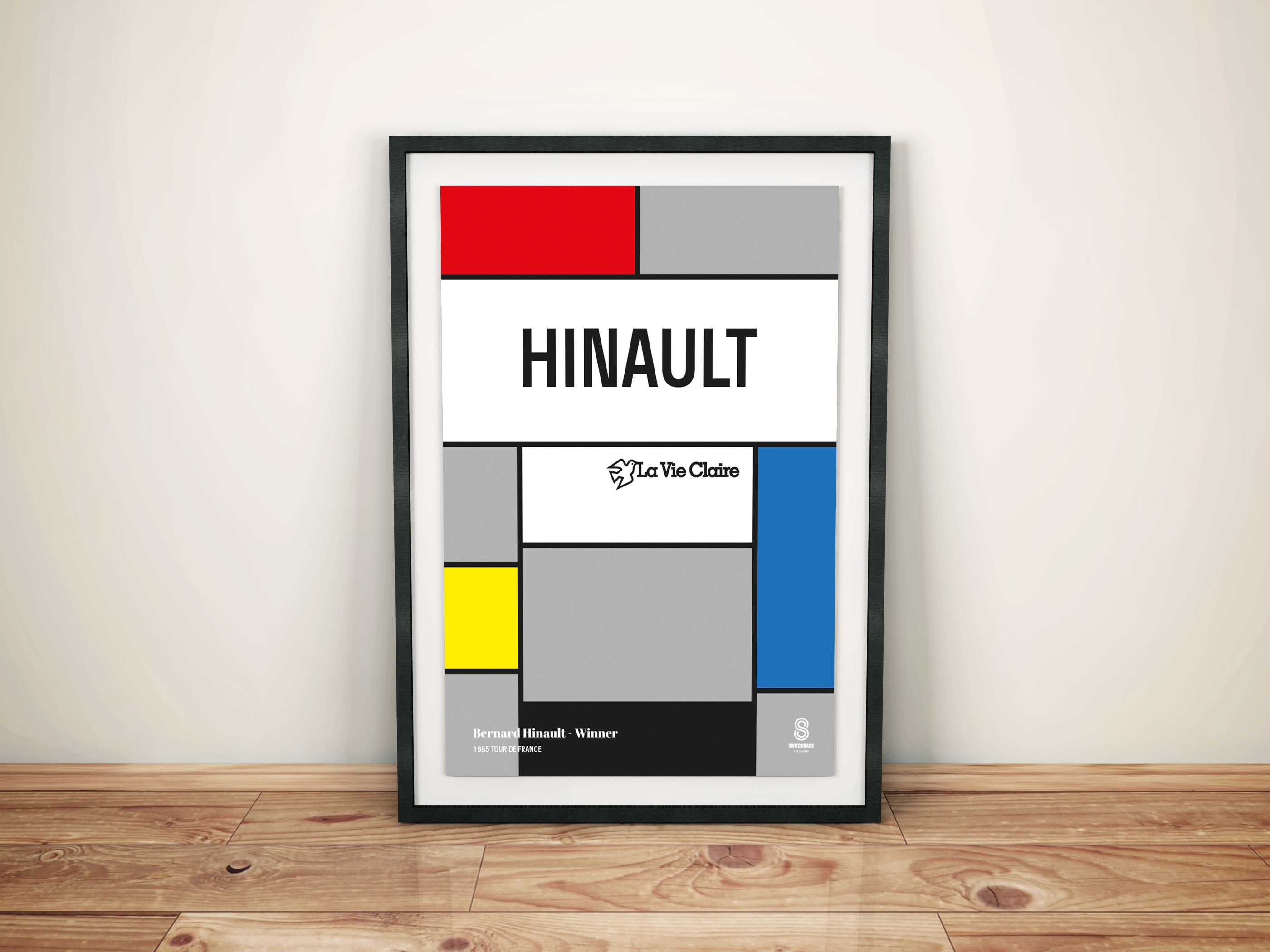 Bernard Hinault La Vie Claire - Vintage cycling team print