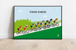 Strade Bianche 'The White Roads' - Cycling Print
